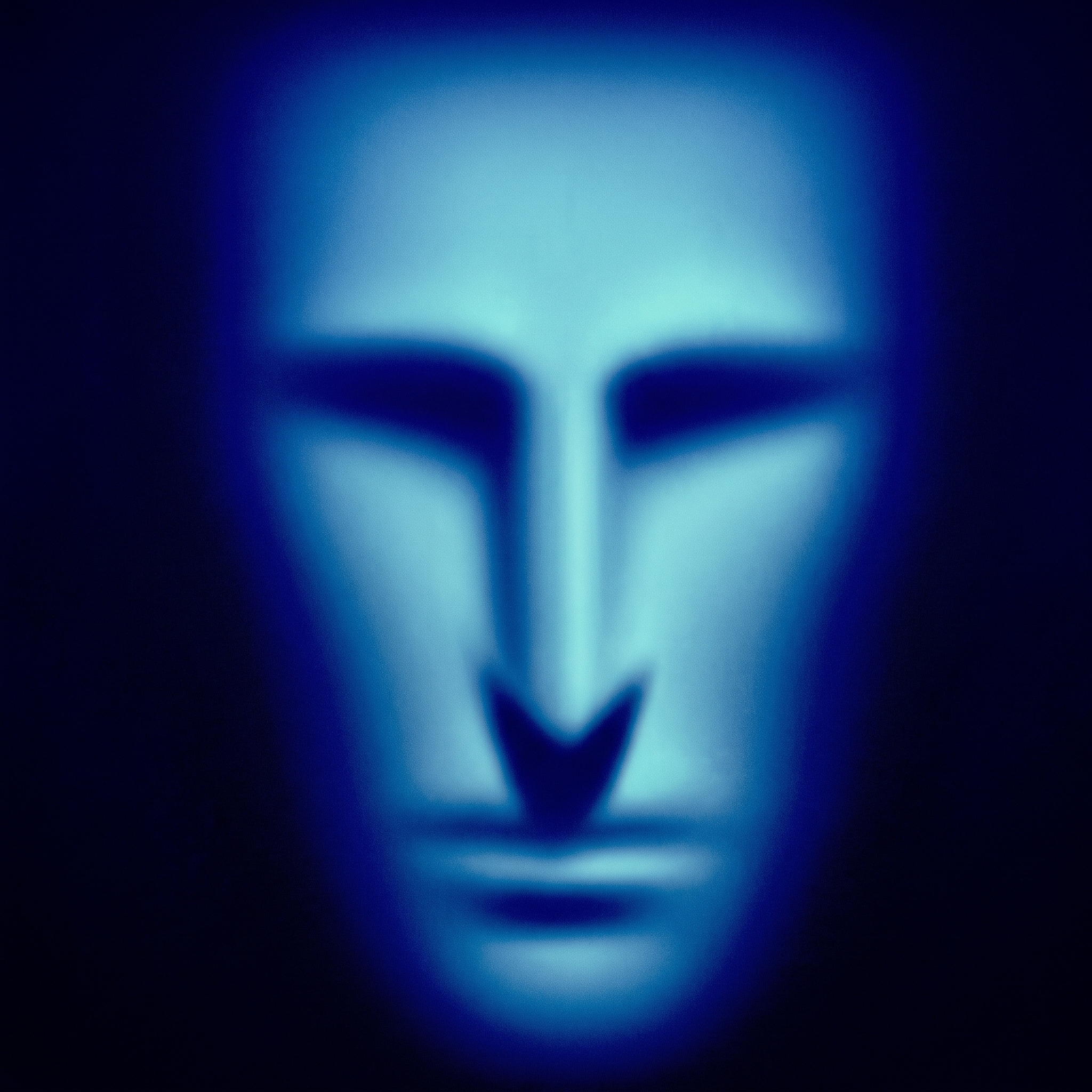 Blue existential face